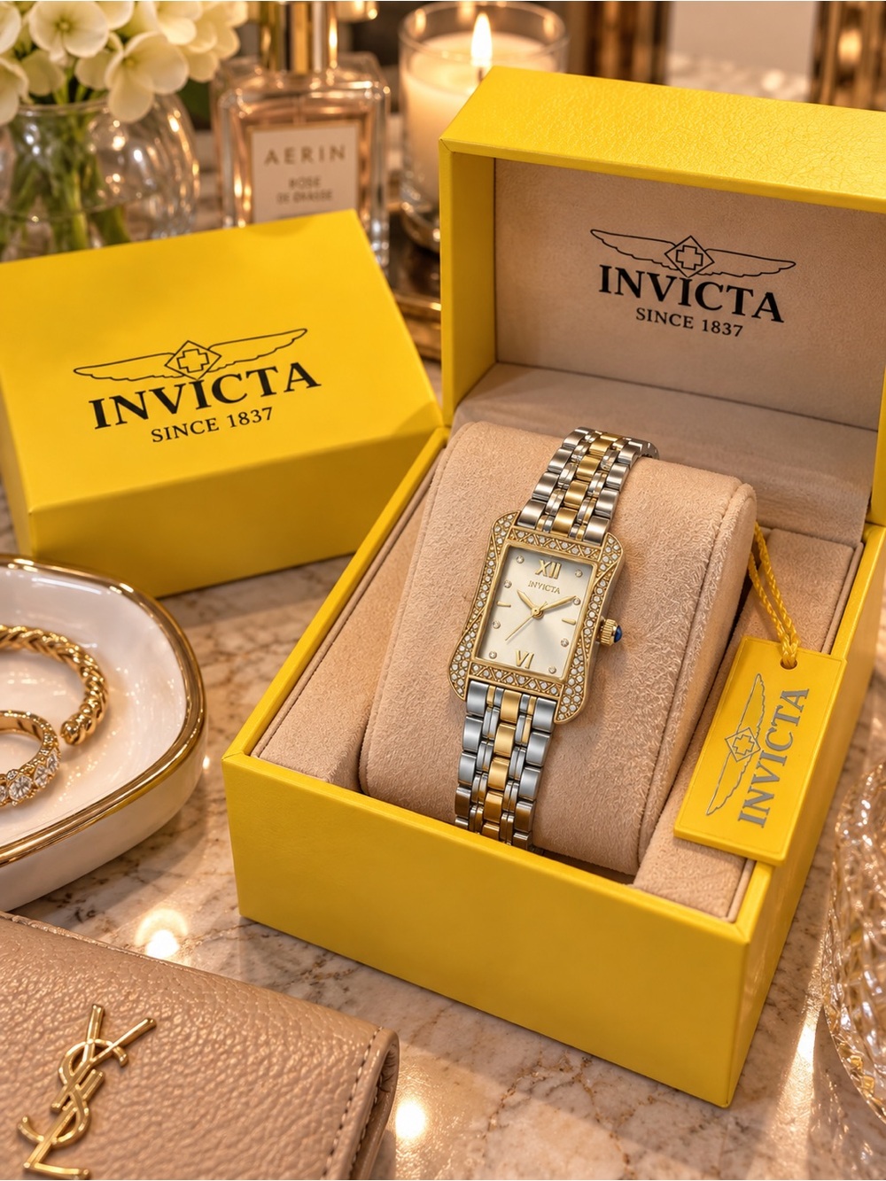 Invicta Wildflower 69276 Two-Tone Crystal Watch 26mm NWT